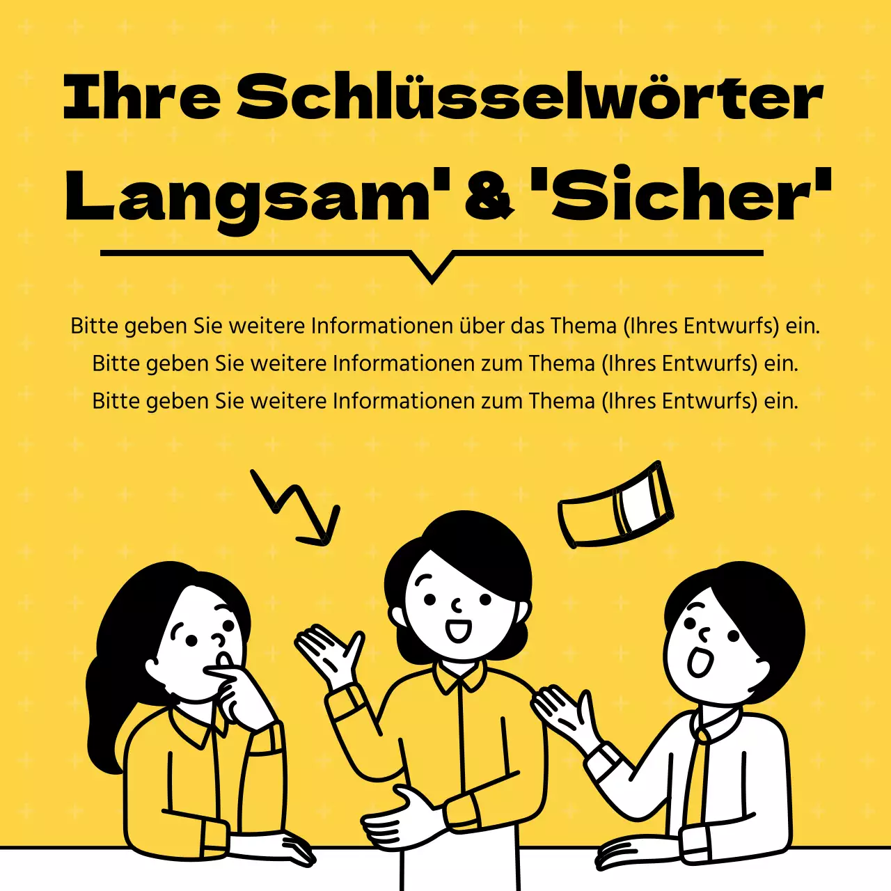 Klare, gelbe Illustrationen zeigen Steuerspartipps für Rentner