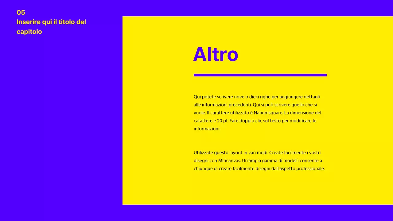 Presentazione del portafoglio