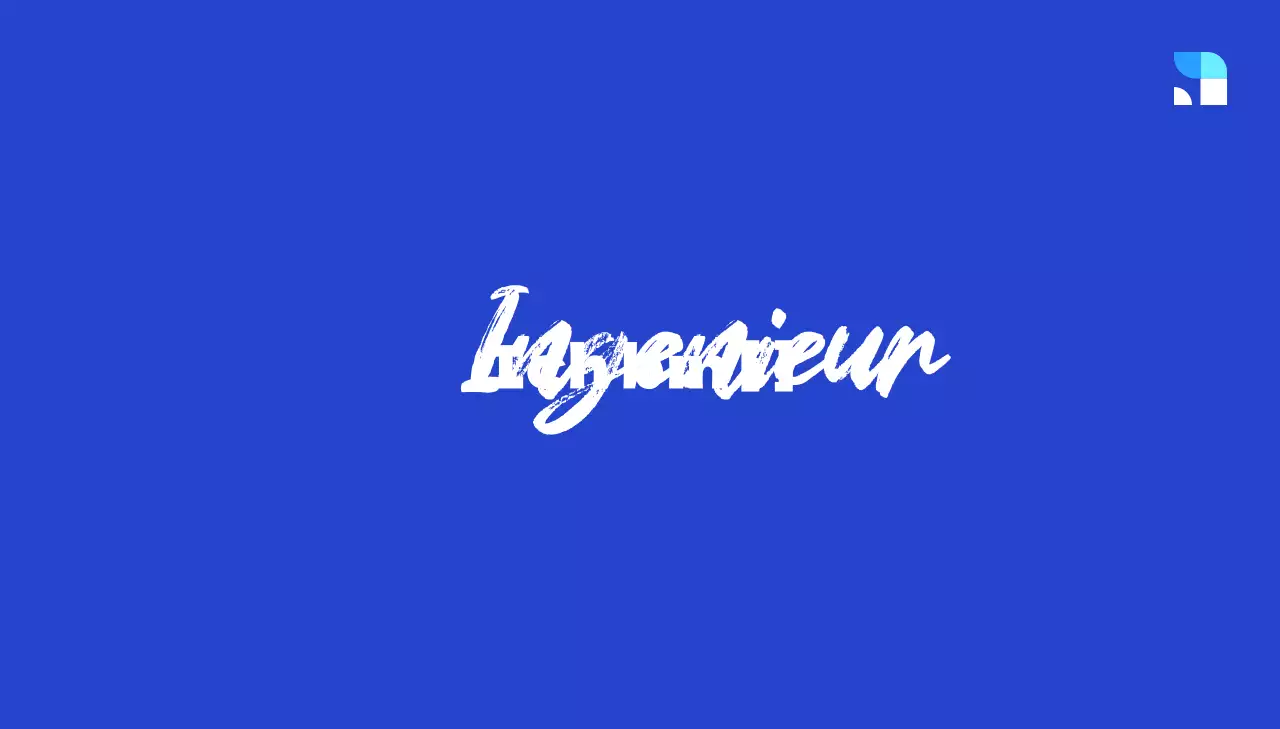 Einfaches Design mit kursiv hervorgehobenen Berufsbezeichnungen in Blau