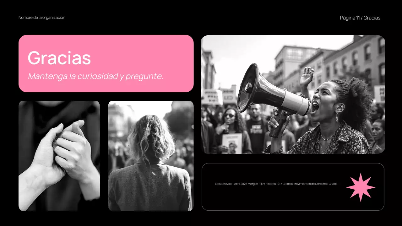 Presentación moderna y atrevida del material de clase