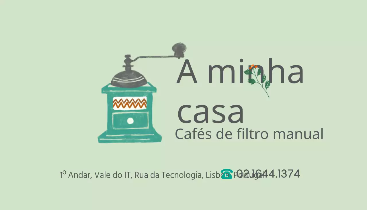 Cartões de visita para cafés
