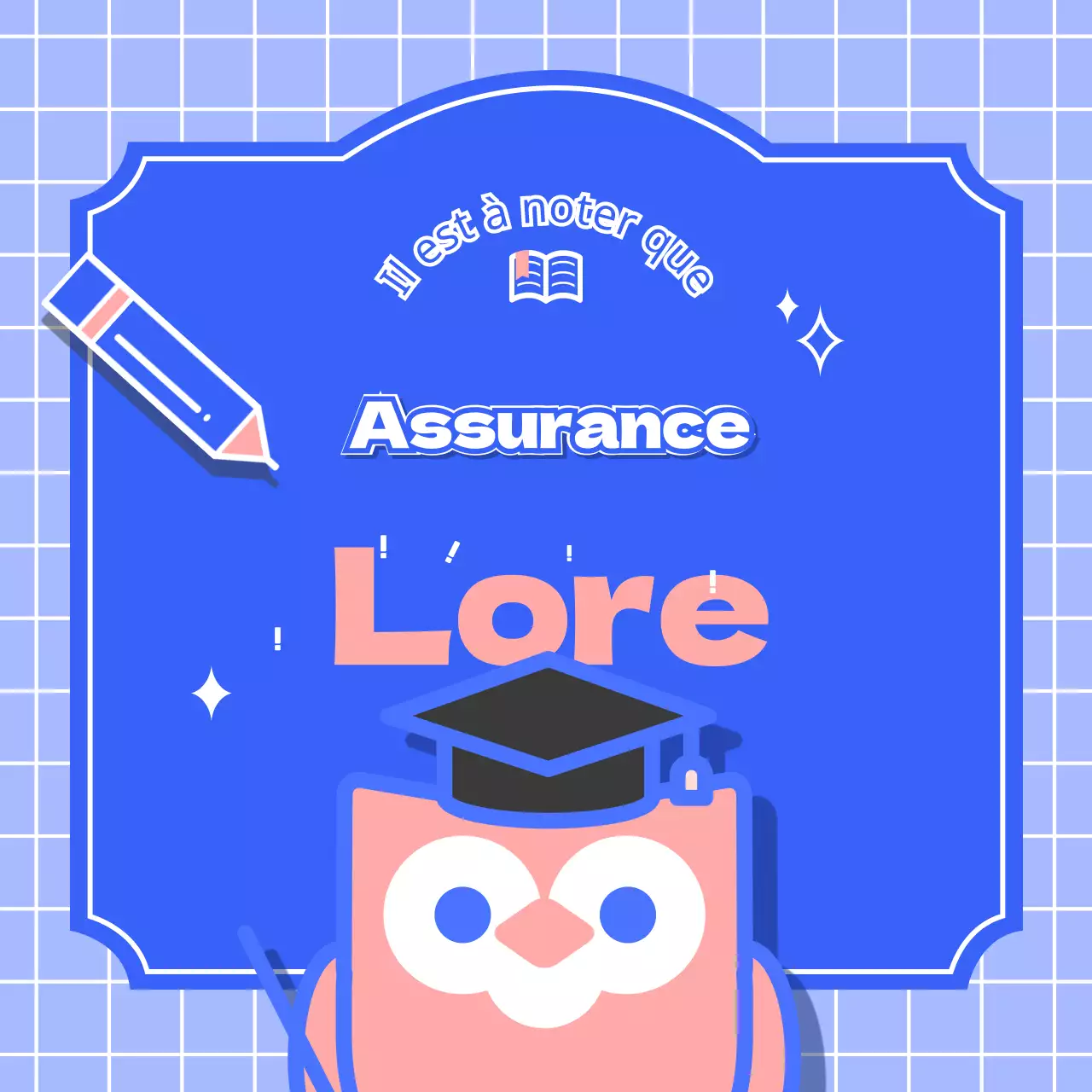 L'essentiel de l'assurance dans une petite illustration jaune et rose, mignonne et digne de confiance