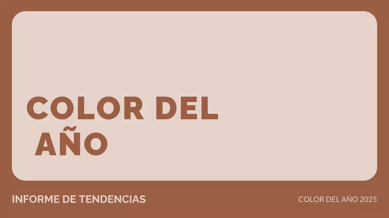 informe sobre las tendencias modernas en marrón