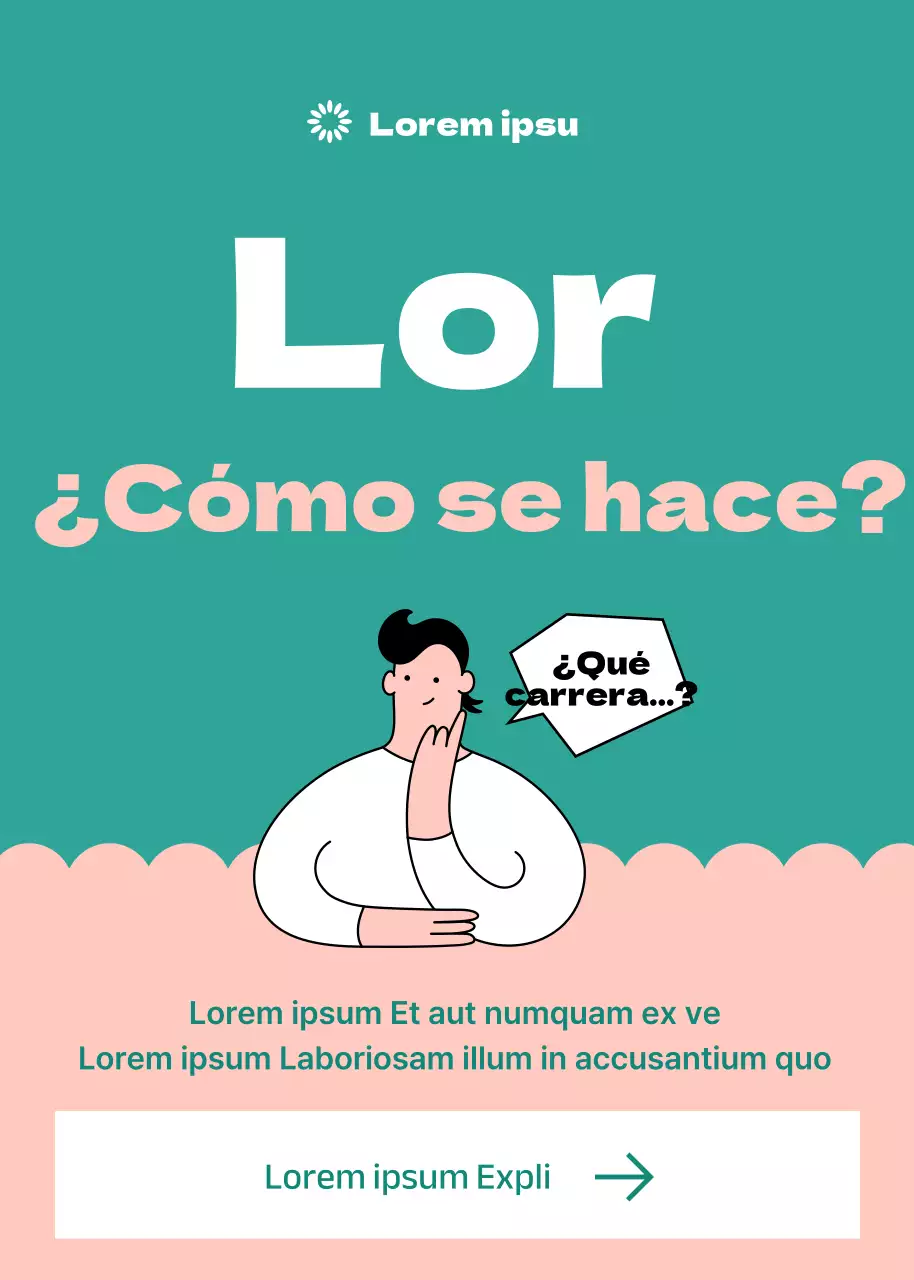 Ilustrado en rosa y verde Orientación profesional universitaria