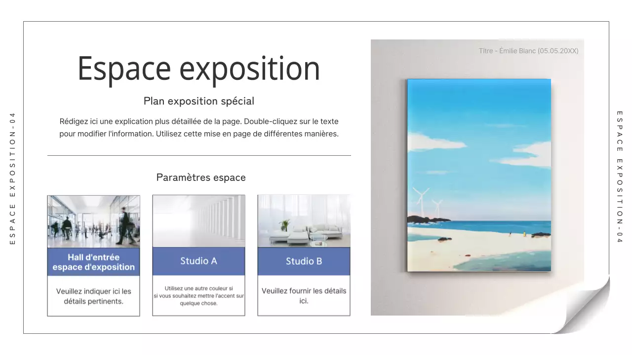 Brochure de l'exposition spéciale de l'illustrateur de contes de fées simple, noir et bleu