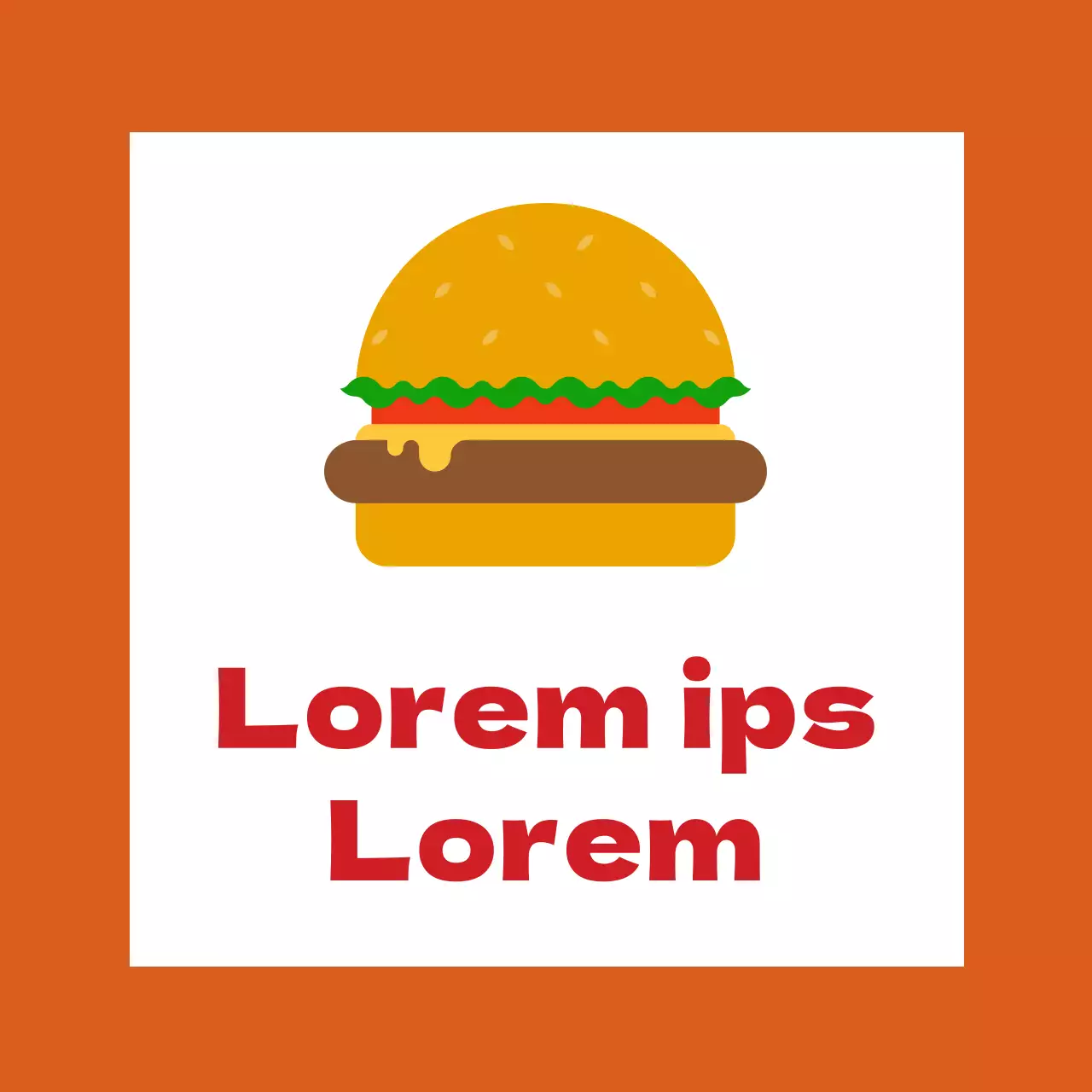 Vermilion Illustration niedlichen Restaurant handgemachte Burger Förderung