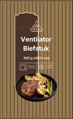 Bruine ivoorkleurige foto steak kooketiket