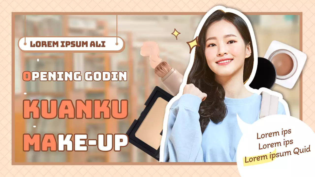 Beige, frisse make-up YouTube-miniatuur