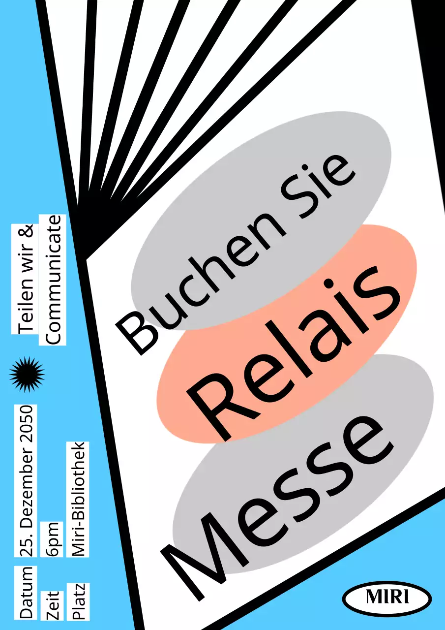 Lesestaffel-Ankündigung mit einem offenen Buch auf blauem Hintergrund