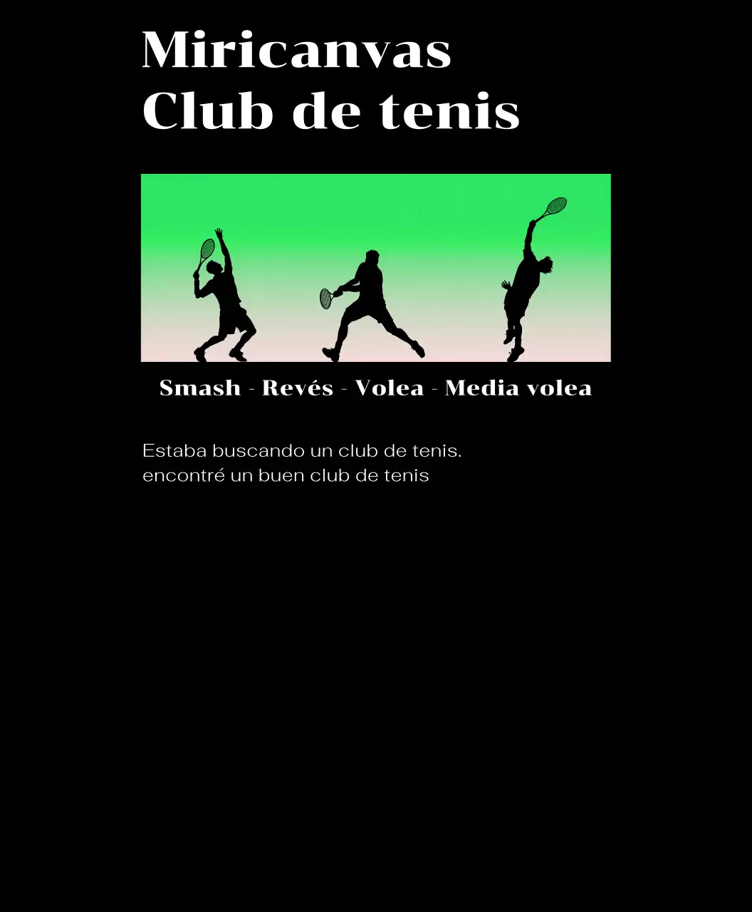 Clubes de tenis con gradientes y conceptos de movimiento en el tenis