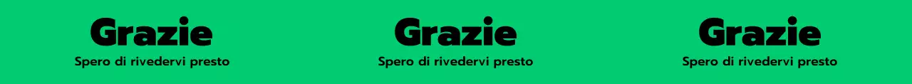 Design semplice con testo di ringraziamento verde e verde