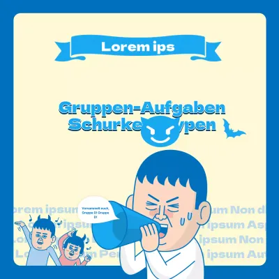 blau Illustration Universität Studenten Gruppenarbeit lustig chit
