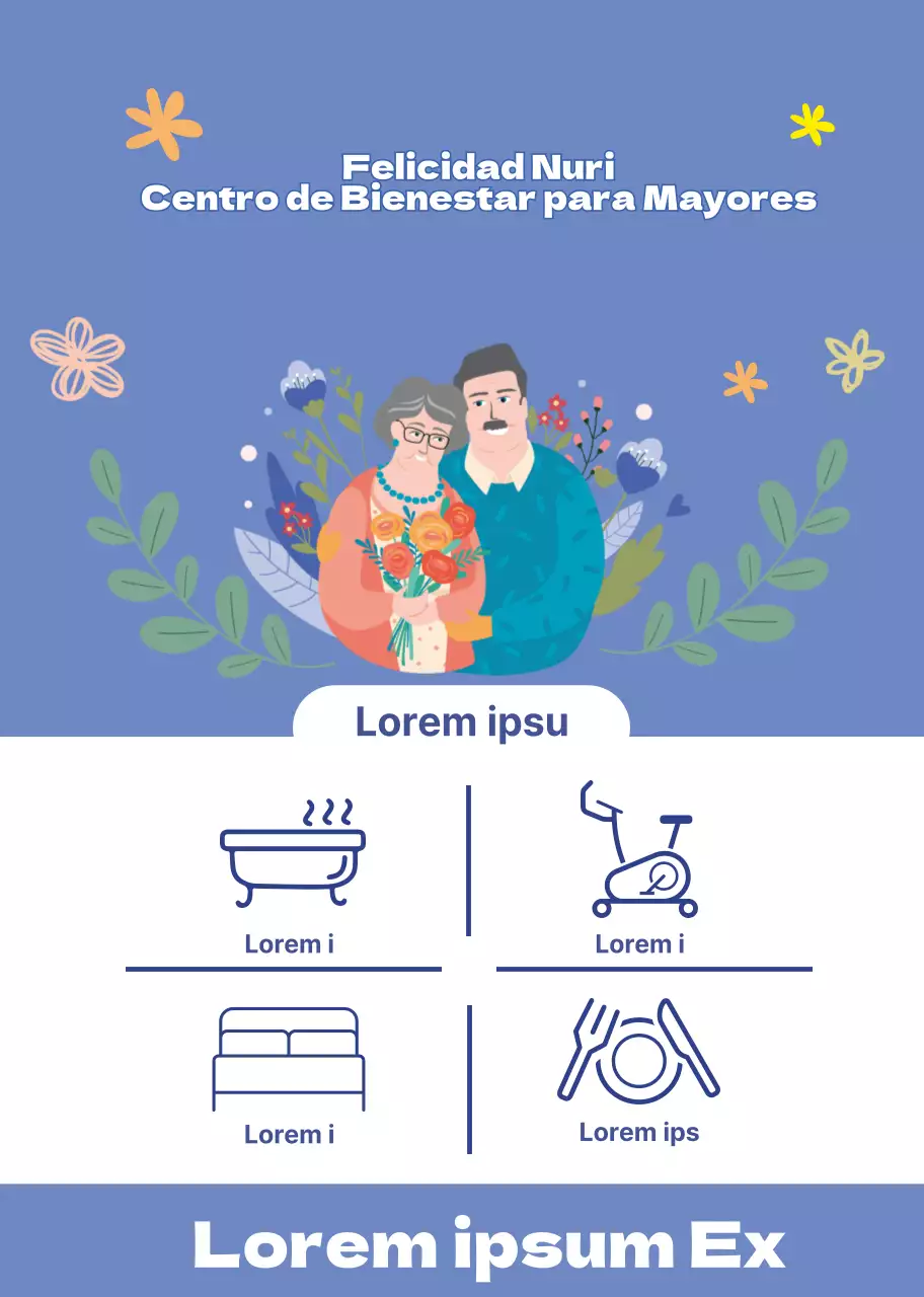 Azul Cálido ilustración de un centro de bienestar