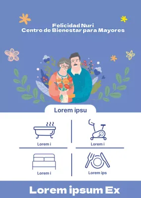 Azul Cálido ilustración de un centro de bienestar