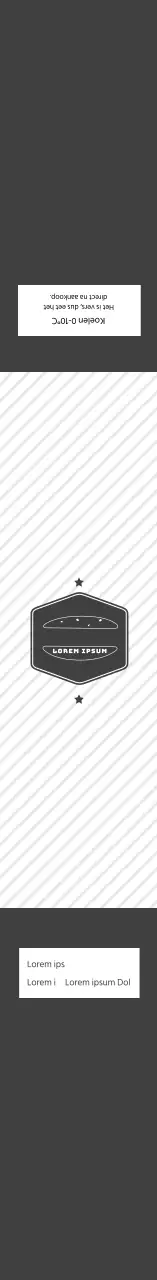 Sandwichlabel met zwart streeppatroon