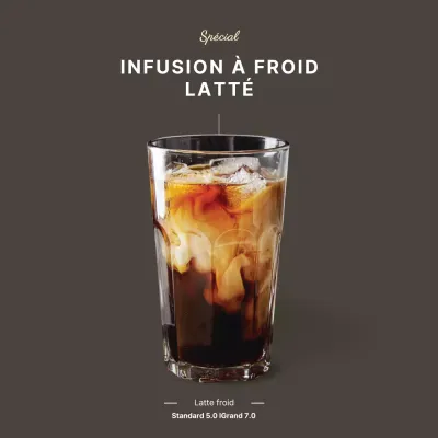 Bannière suspendue simple de couleur café pour un café à bière froide