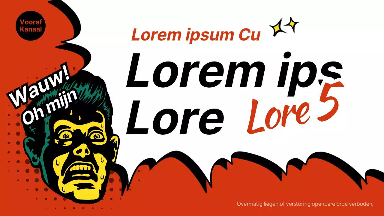 Post voor grappige aprilgrappen in rood en wit