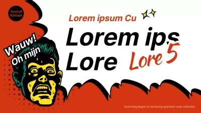 Post voor grappige aprilgrappen in rood en wit