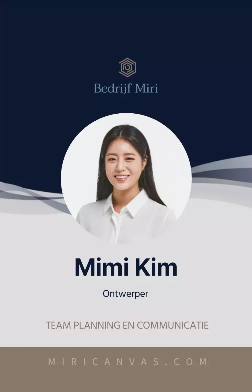 Een eenvoudige lay-outstijl in marineblauw en grijs met een tempelcertificaat