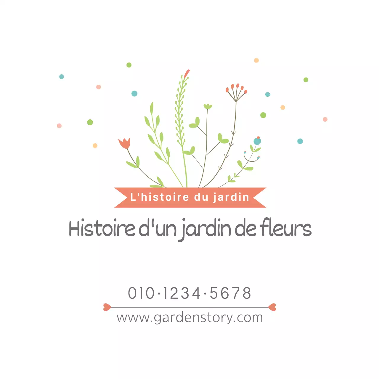 Histoire d'un jardin de fleurs