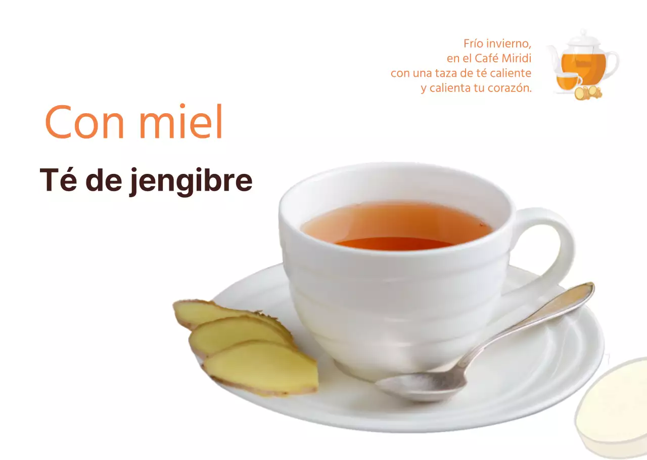 Papel transparente para té de jengibre