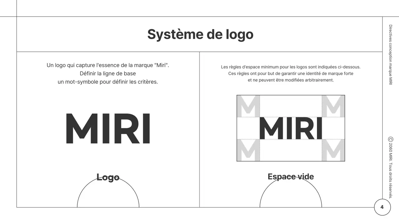 Lignes directrices pour la conception d'un module minimaliste avec des lignes blanches et noires