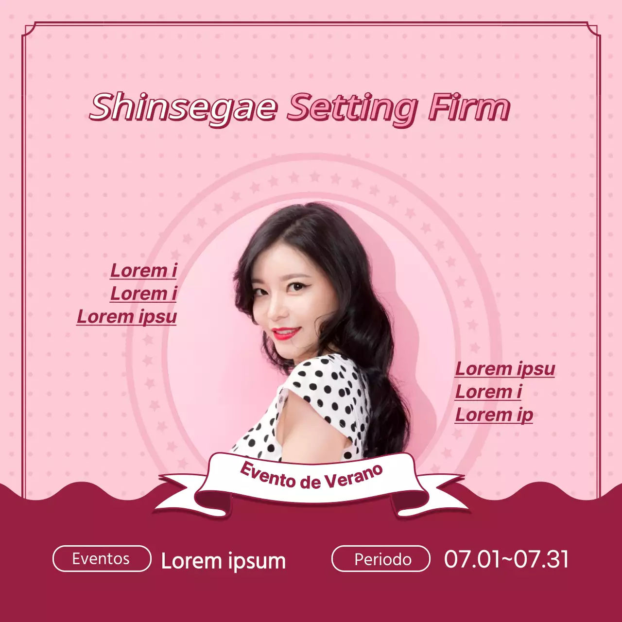 Destacando una imagen rosa de inspiración retro para un evento de peluquería