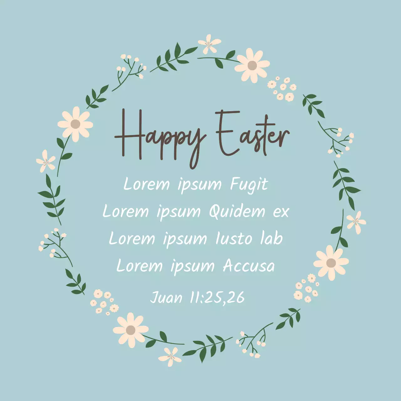 Etiqueta de Pascua de la iglesia de la vendimia con la letra azul de la ilustración