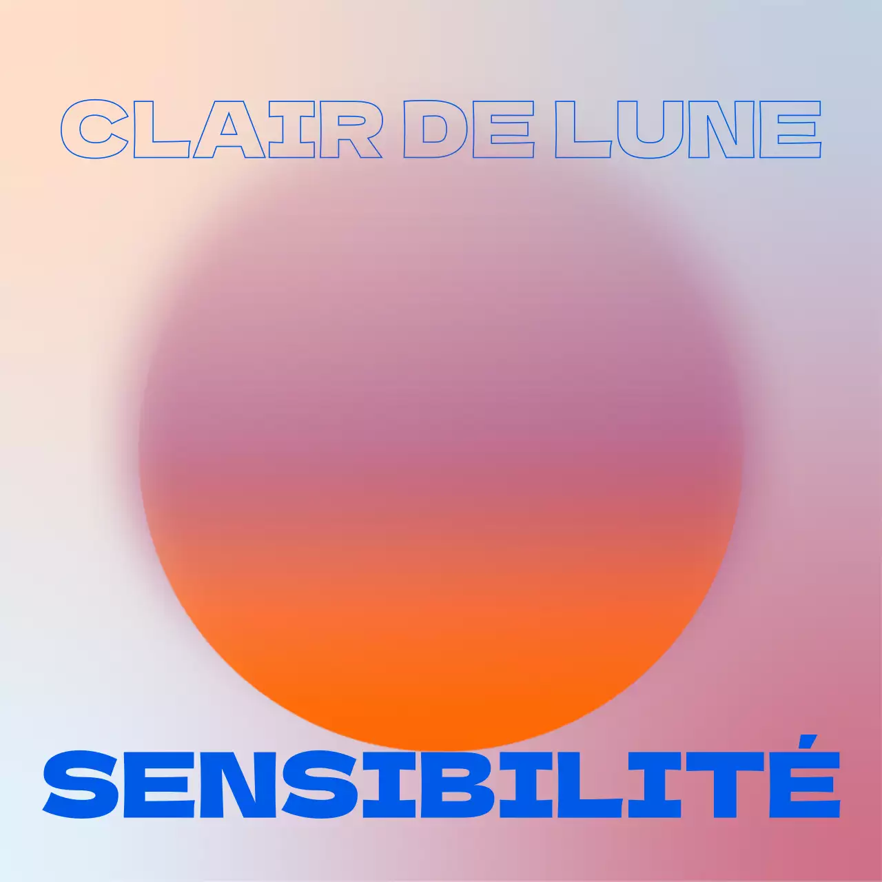 Une pochette d'album avec une touche d'orange et de bleu