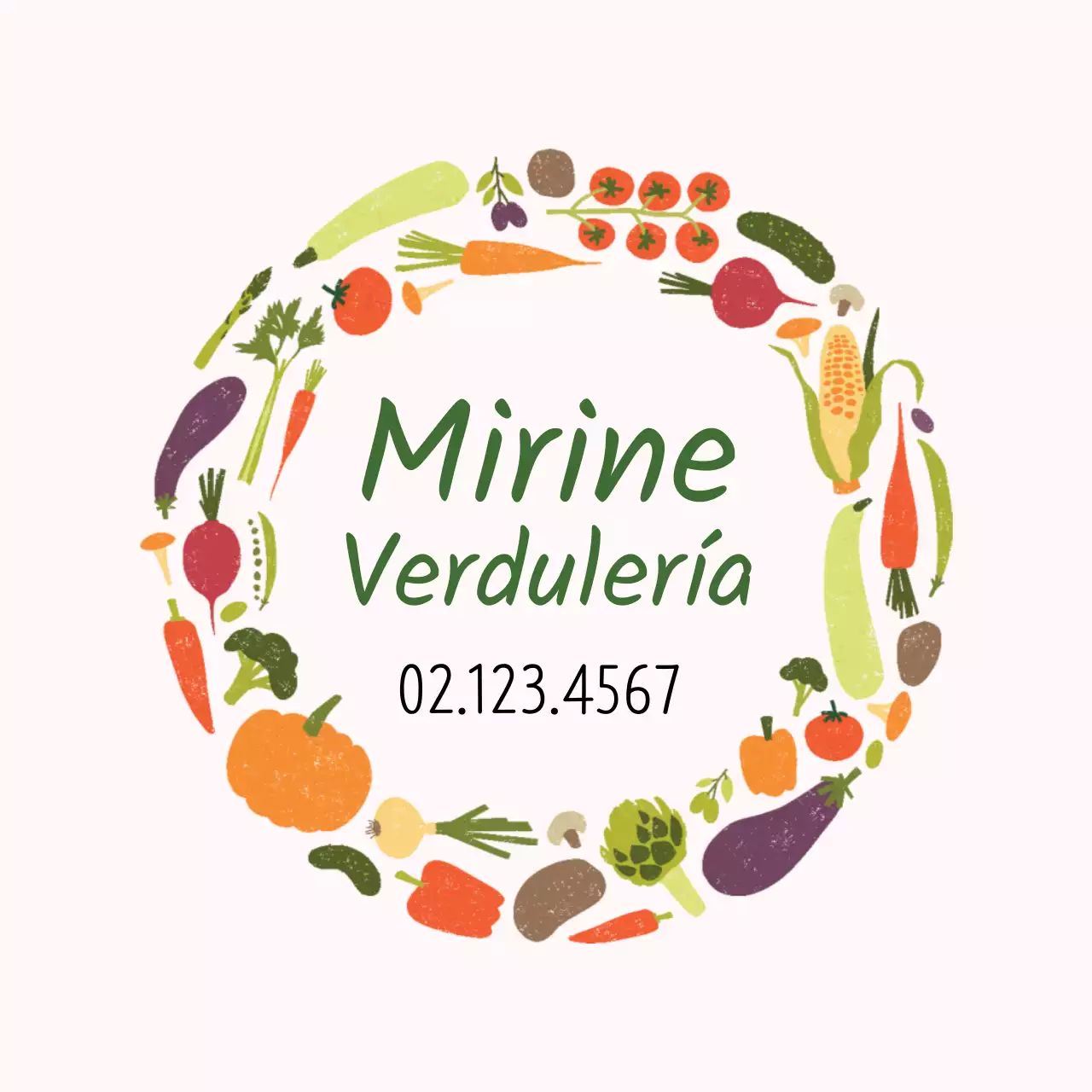 Ilustración naranja pulcra verdulería