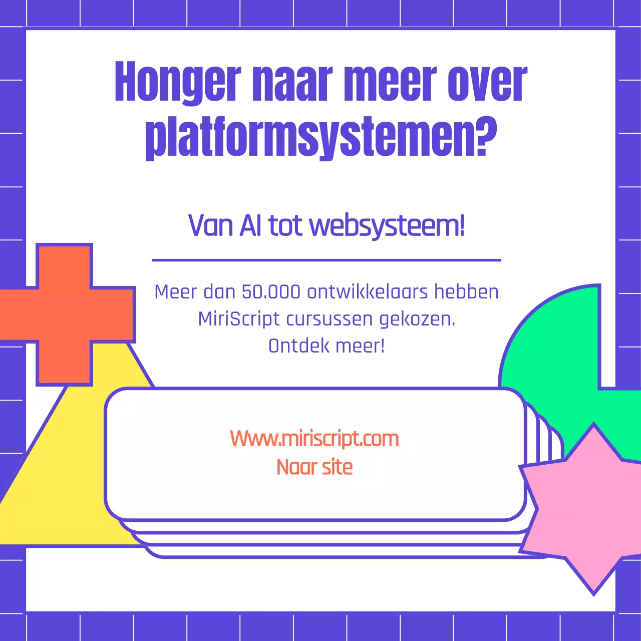 Algoritme informatie van blauwe en kleurrijke vormen