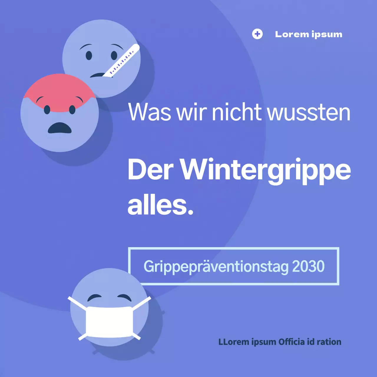 Blaue, freundliche und saubere Grippepräventionskampagne (CardNews)