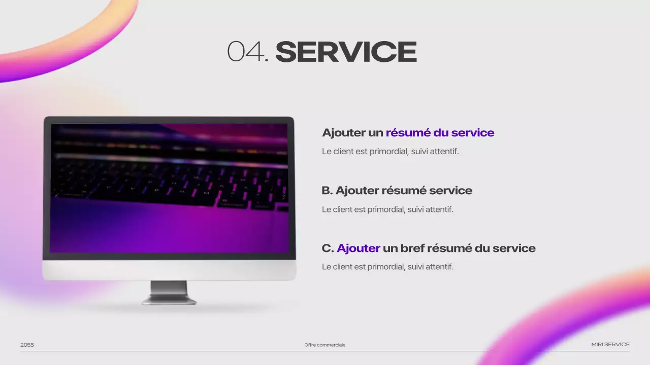 Jeu de pitchs d'images dégradées de formes 3D violettes