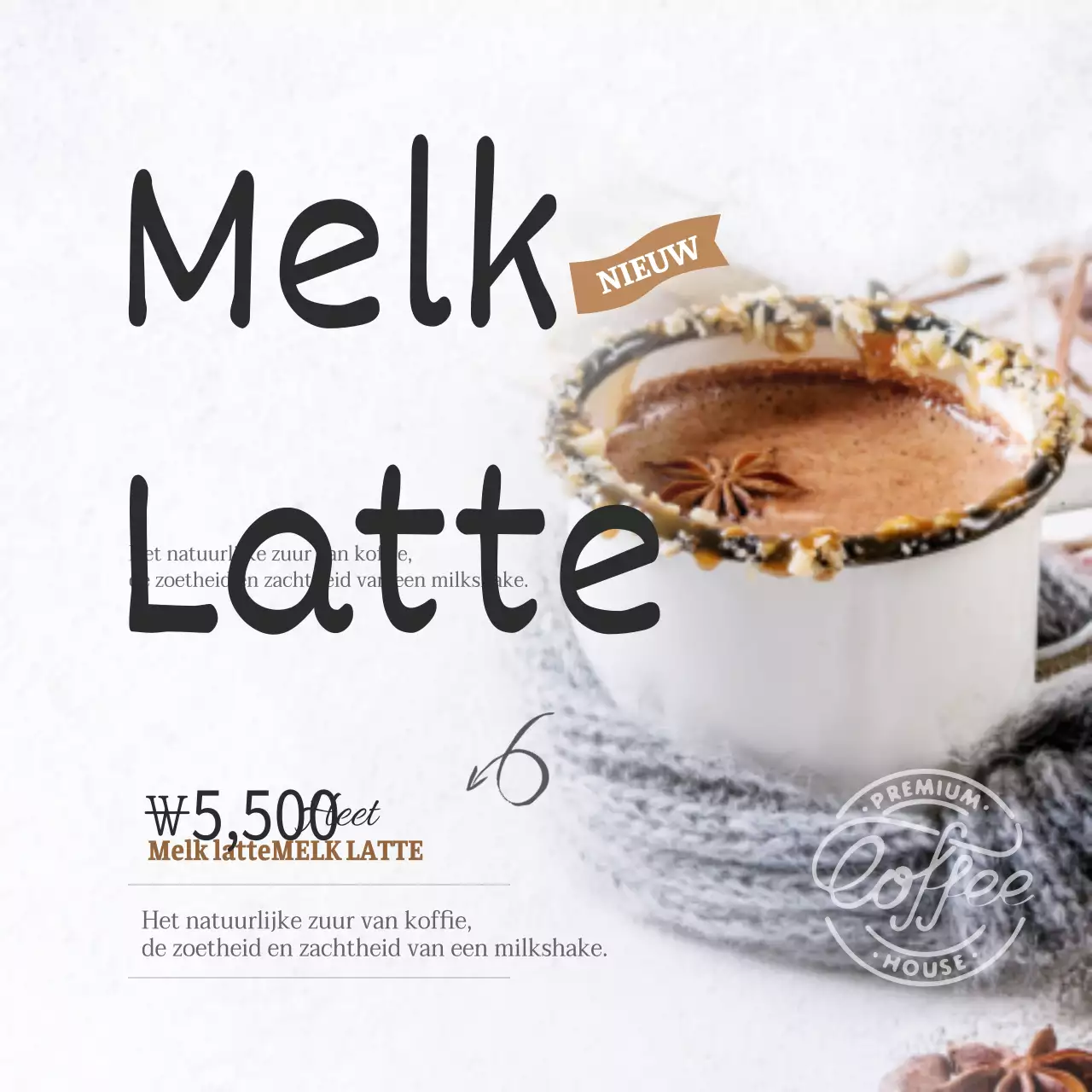 Melk latte