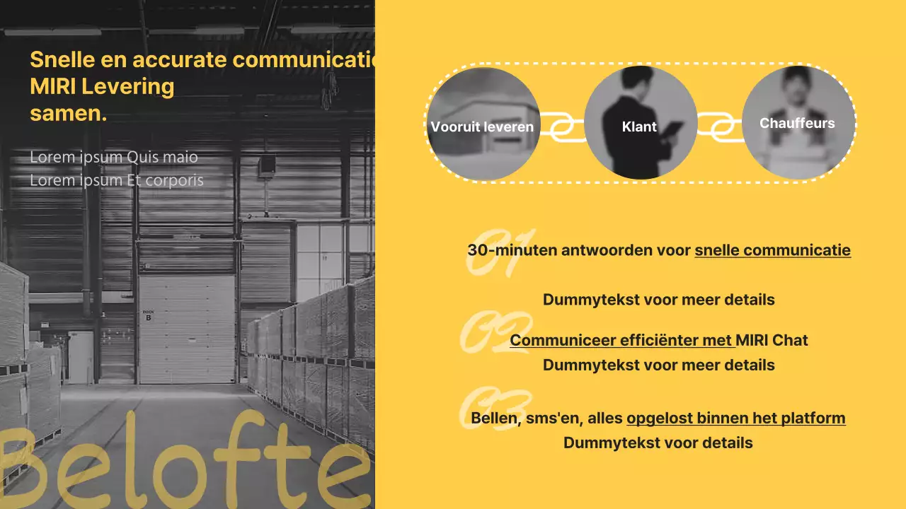 Introductie van een eenvoudige geel met zwarte quickservice