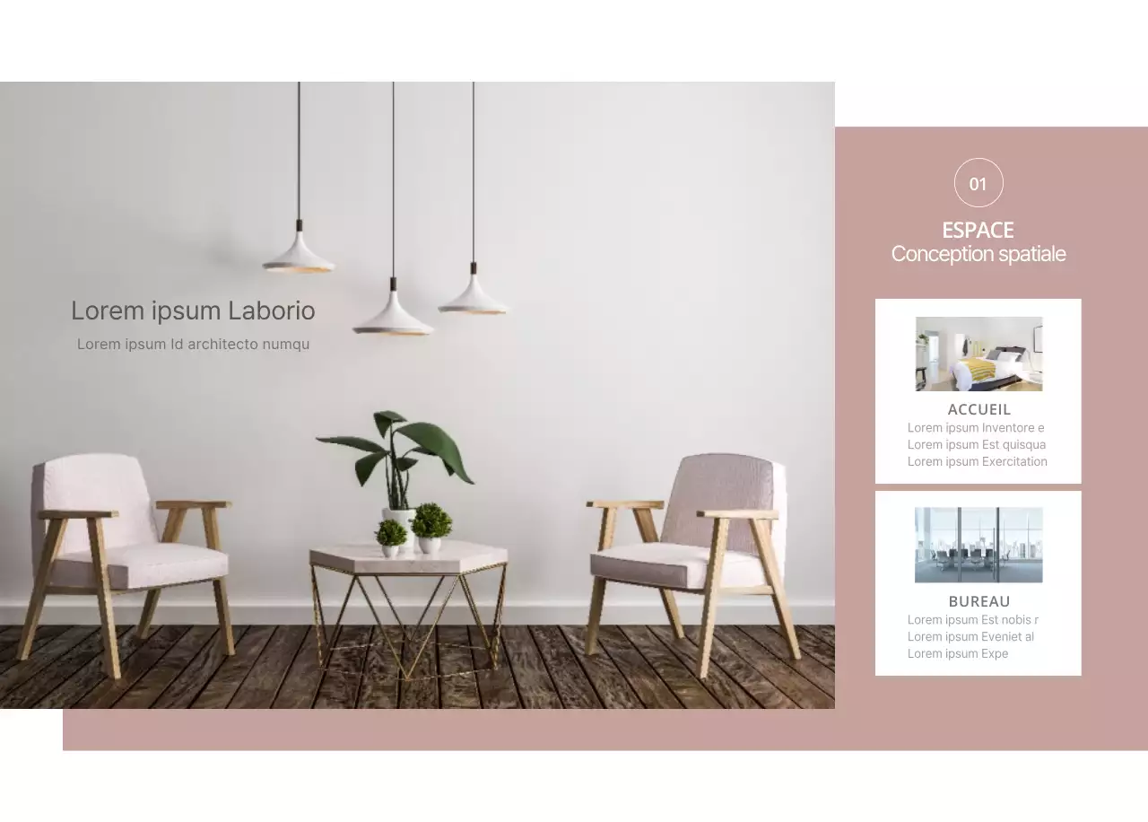 Meubles simples et naturels dans des tons beiges et neutres