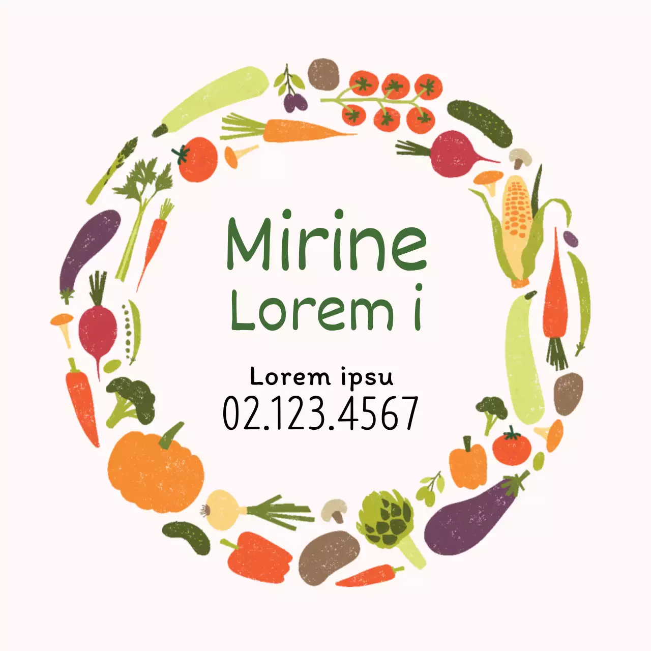 Orange Illustration ordentliches Gemüsegeschäft