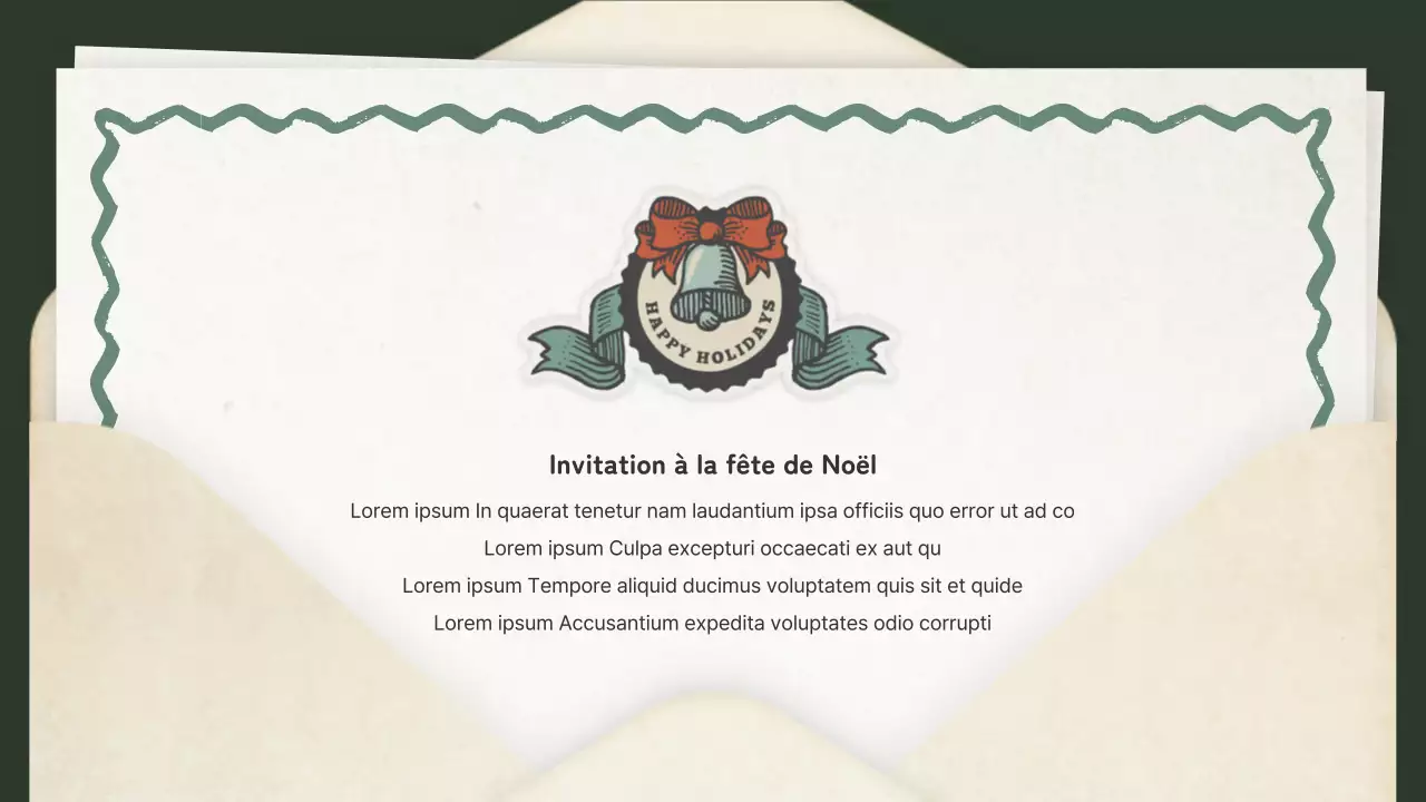 Invitation au concept de la lettre de Noël vintage