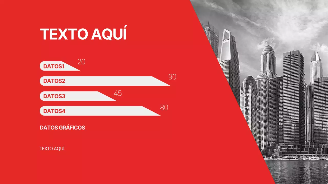 Un simple gráfico en rojo