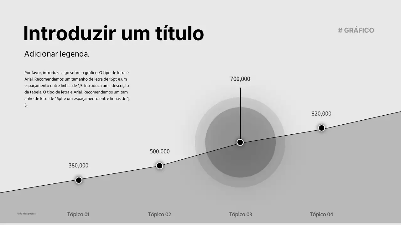 Desenho de gráfico concetual simples em cinzento e preto