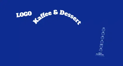 Sauberer Logotyp in dunklem Marineblau und Weiß für ein Cafe