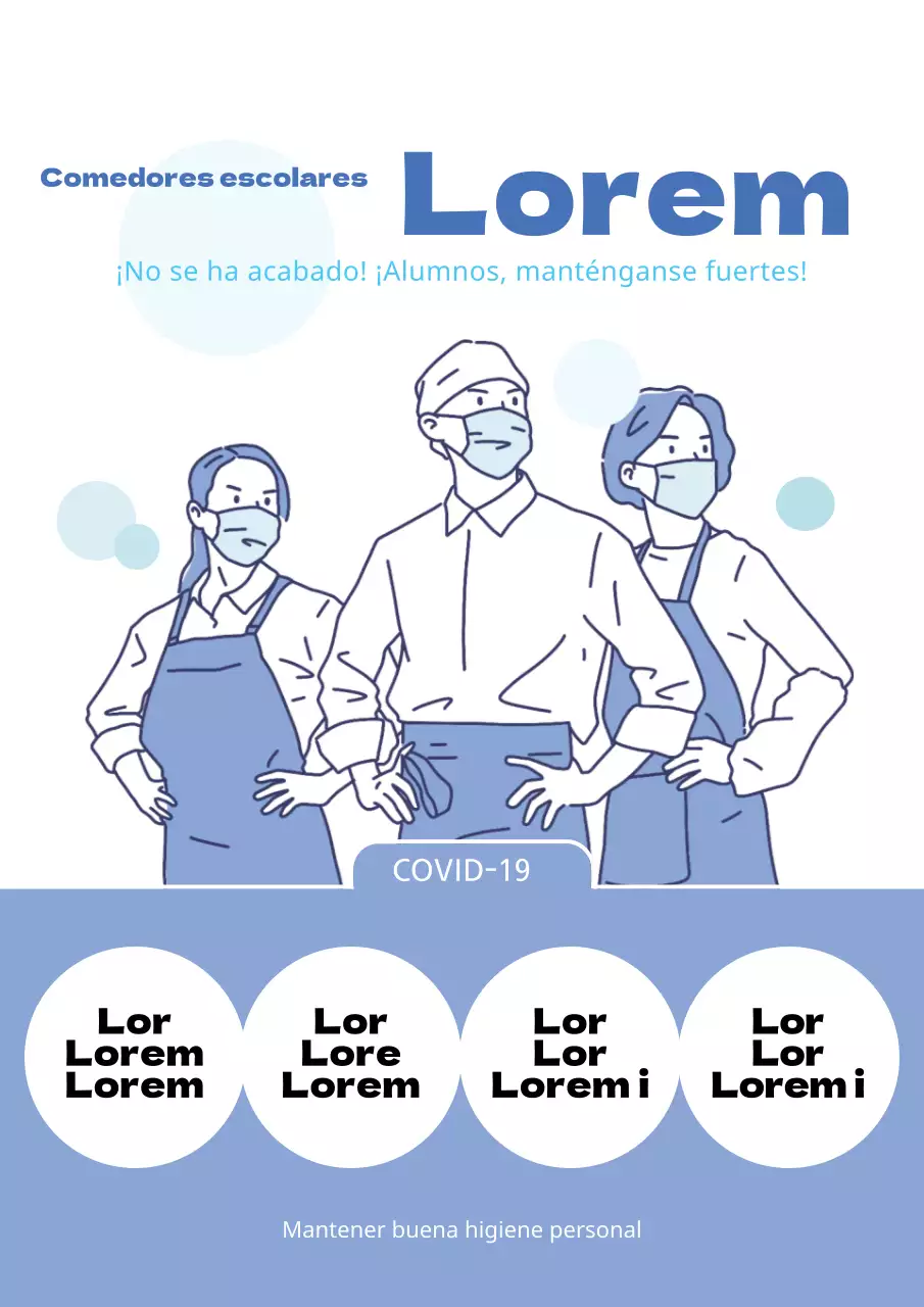 Etiqueta de la cafetería Blue Corona