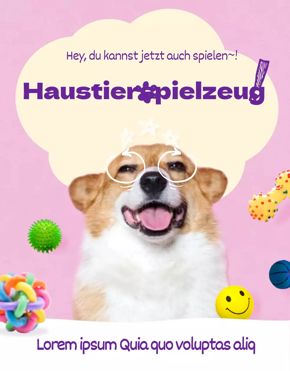 Einführung von niedlichen und kuscheligen Haustierprodukten in Rosa (Detailseite)