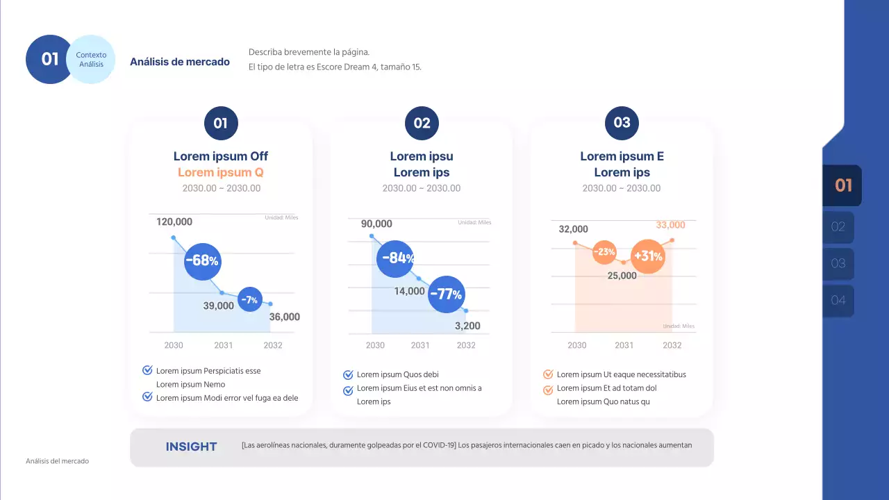 Una presentación limpia y en tonos azules para un concurso publicitario