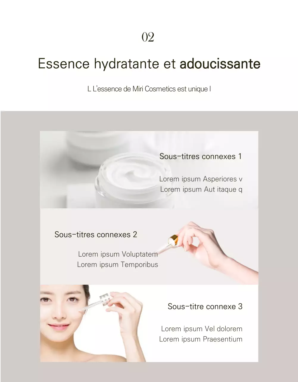 Promouvoir le concept de cosmétiques de luxe brun foncé