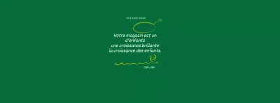 Le concept YesKidsZone en vert et jaune