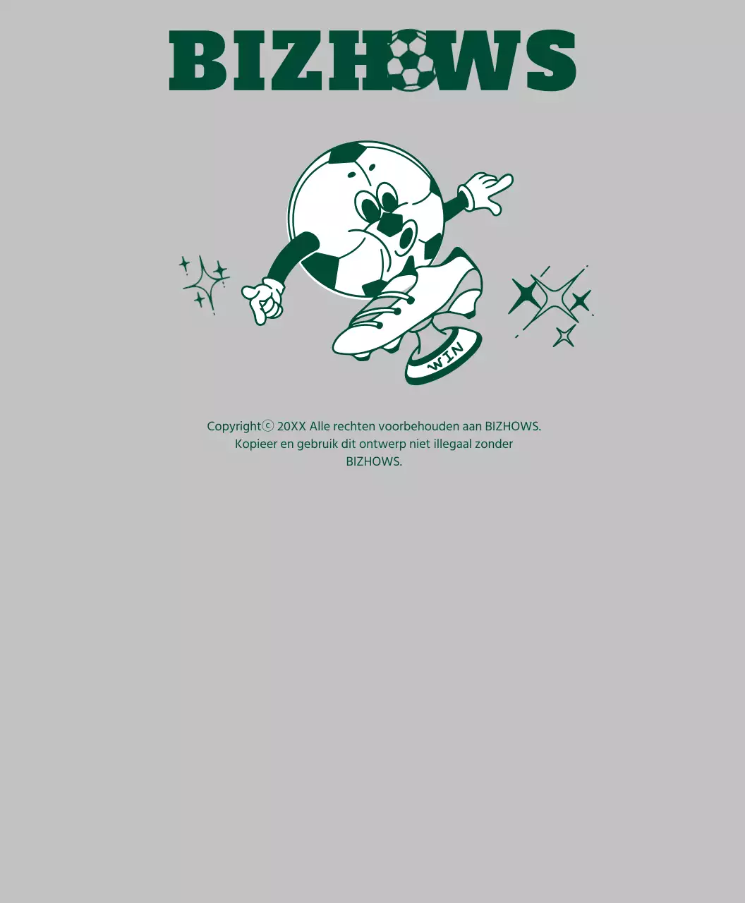 T-shirt voor je favoriete voetbalclub, waarop het voetbalfiguurtje de trofee ziet.