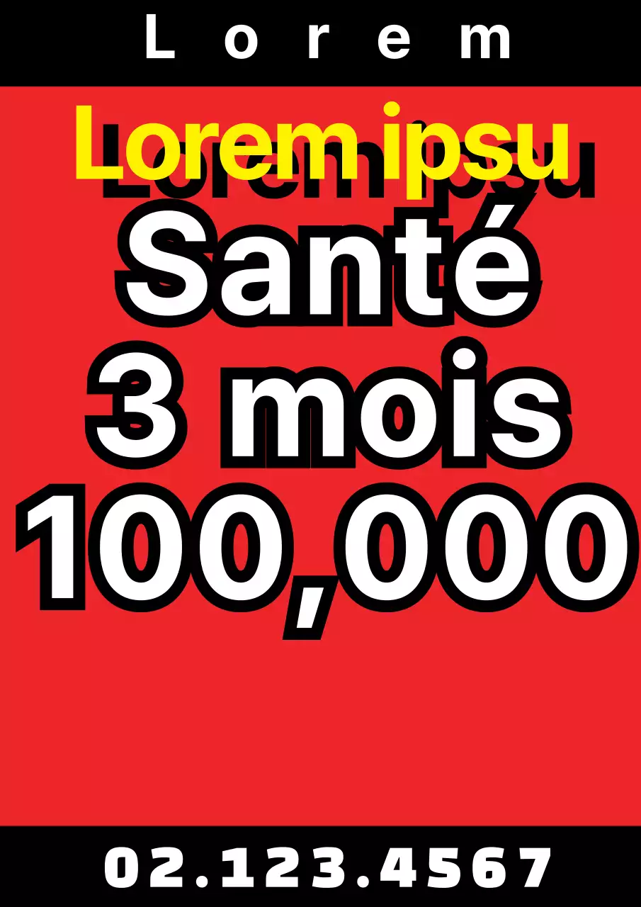 Promouvoir les événements de votre salle de sport avec un texte rouge et noir très visible