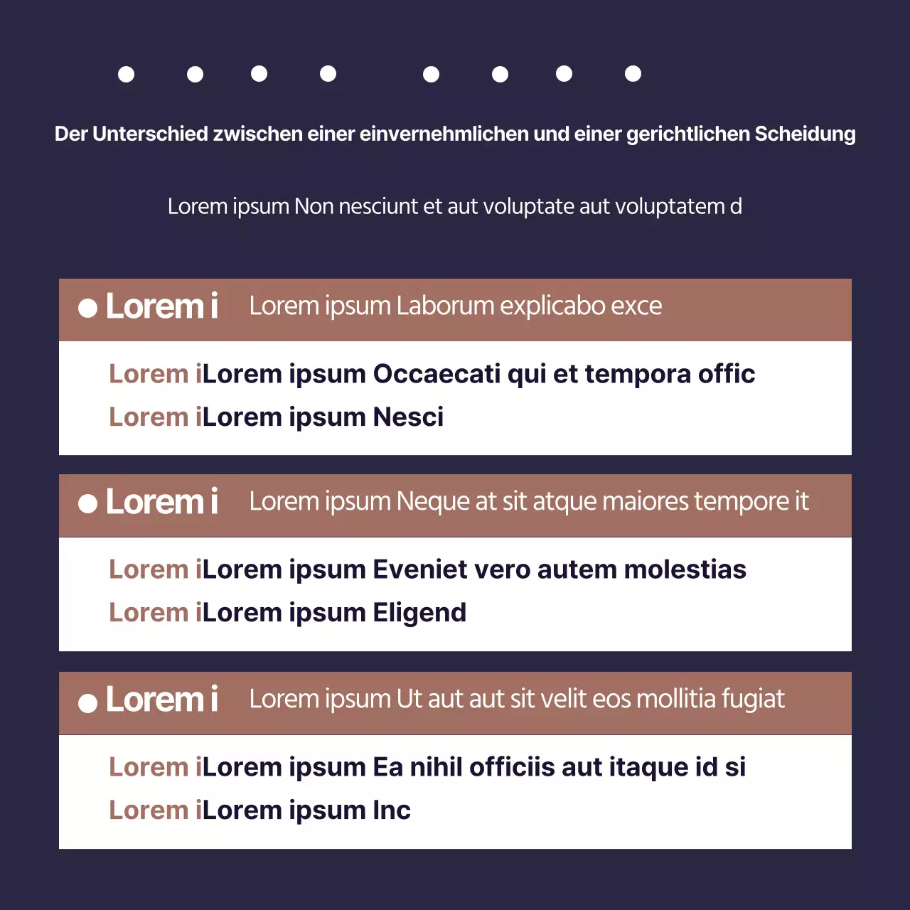 Einfache Rechtsberatung in Marineblau und Kastanienbraun und Gold