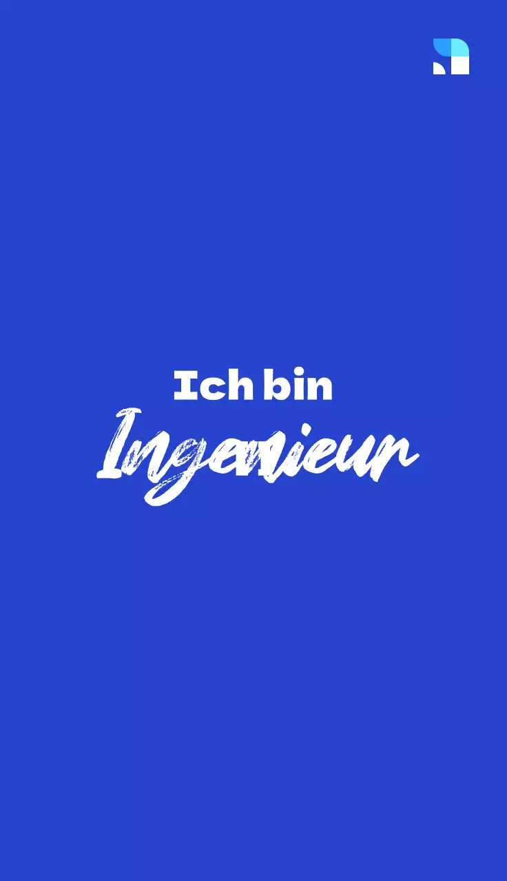 Einfaches Design mit kursiver Hervorhebung der Berufsbezeichnungen in Blau